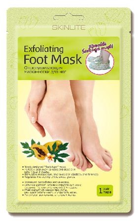 SKINLITE Отшелушивающая маска-носки для ног — Makeup market