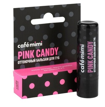 Кафе Красоты le Cafe Mimi Бальзам оттеночный для губ розовый Pink Candy черный — Makeup market