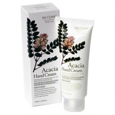 3W Clinic Увлажняющий крем для рук с питательным экстрактом акации Acacia Hand Cream 130 мл — Makeup market