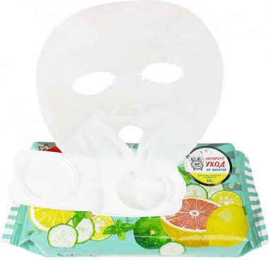 Saborino Экспресс маска для лица тканевая тонизирующая Успей за 60 секунд 32 шт — Makeup market