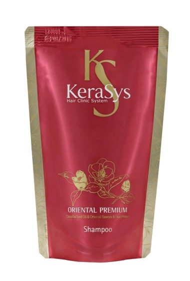 KeraSys Шампунь Запаска Oriental Premium восстанавливающий поврежденные волосы и укрепляющий корни 500 мл красный — Makeup market