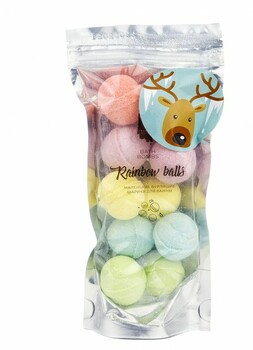 Fabrik cosmetology Шарики бурлящие маленькие для ванн Rainbow balls 150 гр пакет с зип локом — Makeup market