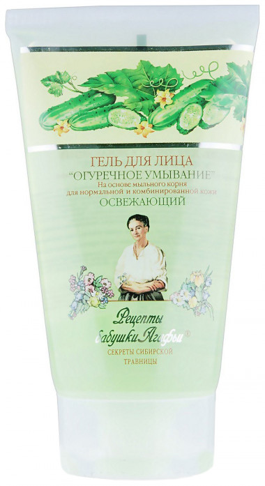 Рецепты бабушки Агафьи Для лица Гель для умывания освежающий для нормальной комбинированной кожи 150 мл — Makeup market