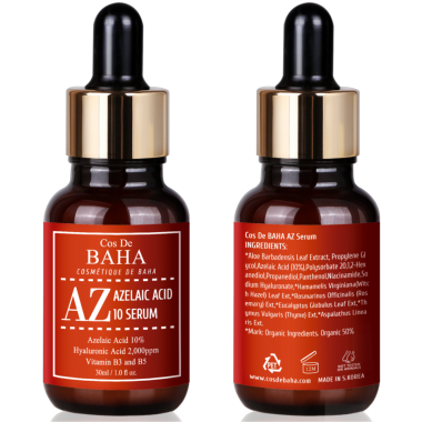 Cos De BAHA Сыворотка противовоспалительная с азелаиновой кислотой Azelaic acid 10% serum AZ 30 мл — Makeup market