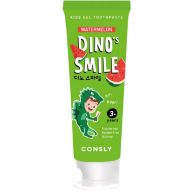 Consly Зубная паста гелевая детская c ксилитом и вкусом арбуза Dino's smile 60 г — Makeup market