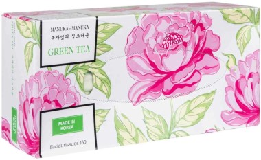 Manuka Manuka Двухслойные салфетки для лица с экстрактом зеленого чая 150 шт — Makeup market