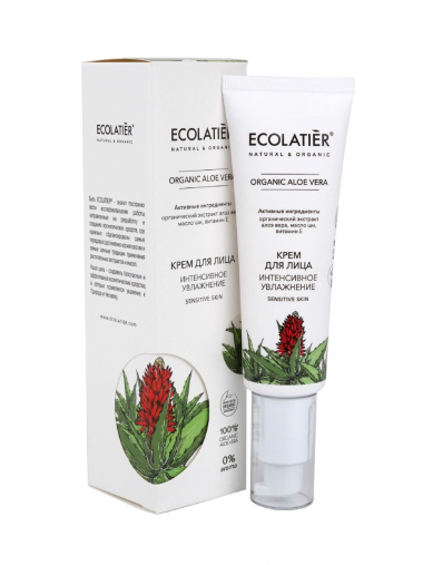 Ecolatier Organic Farm Green Aloe Vera для лица Крем интенсивное увлажнение 50 мл — Makeup market