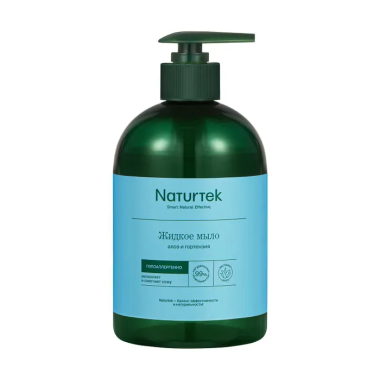Naturtek Мыло жидкое концентрированный гипоаллергенный Алоэ и Гортензия 0,4л с дозатором — Makeup market