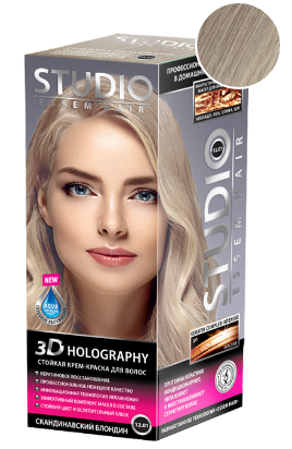 Studio Стойкая крем-краска для волос 3D Golografic 15 мл — Makeup market
