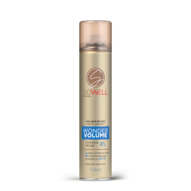 SoWell PROhair Лак для волос Wonder Volume Мега объем от корней сверх сильной фиксации 300 см — Makeup market
