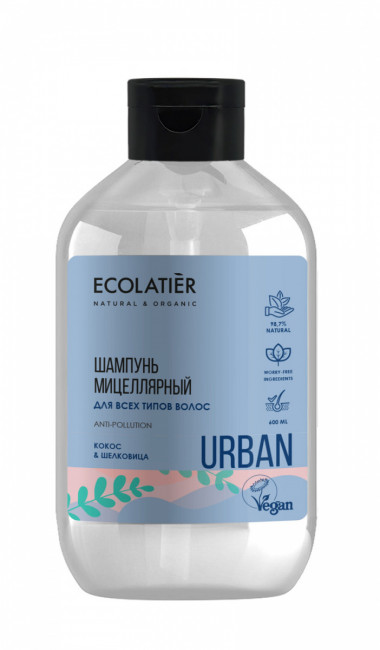 Ecolab Ecolatier Urban Шампунь Мицеллярный для всех типов волос Кокос&amp;Шелковица 600 мл — Makeup market
