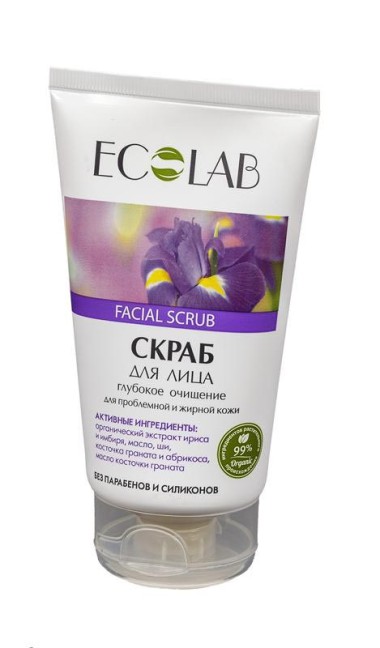 Ecolab Скраб для лица &quot;Глубокое очищение&quot; для проблемной и жирной кожи — Makeup market