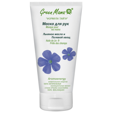 Green Mama Формула Тайги Маска для рук Льняное масло и полевой хвощ 100 мл — Makeup market