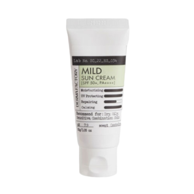 Derma Factory Мягкий солнцезащитный крем Mild sun cream SPF 50+ PA++++ 30 мл — Makeup market