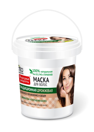 Фитокосметик Народные рецепты Маска для волос Традиционная Дрожжевая 155 мл — Makeup market