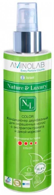Nature&amp;Luxury Кондиционер двухфазный для окрашенных волос с экстрактом Граната и дикой Моркови 250мл — Makeup market