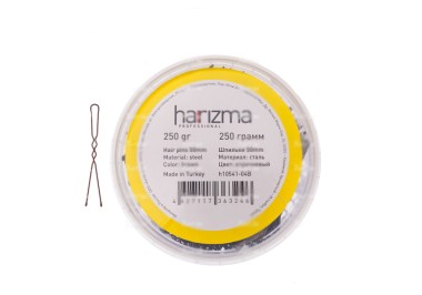 Harizma Шпильки 250гр. коричневые волна 50мм. h10541-04B — Makeup market