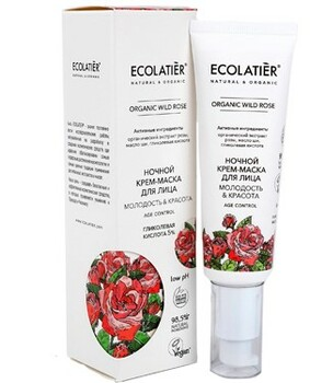 Ecolatier Organic Farm Green Wild Rose для лица Крем-маска Ночная 50 мл — Makeup market