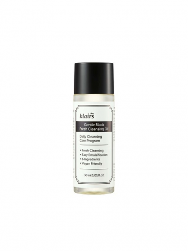 Dear, Klairs Масло очищающее миниатюра Gentle black fresh cleansing oil 30 мл — Makeup market
