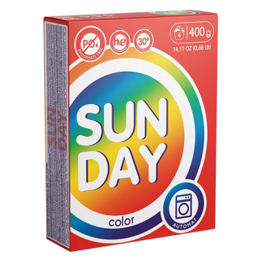 Сонца Порошок Sunday автомат 400 г для цветного белья — Makeup market