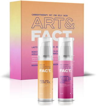 Art&amp;Fact Набор гель кислородный 50 мл гель активный 50 мл для жирной кожи лица Carboxytherapy Set for Oily Skin — Makeup market