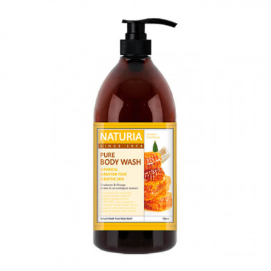 Naturia Гель для душа Мед Лилия Pure body wash Honey &amp; White Lily 750 мл — Makeup market
