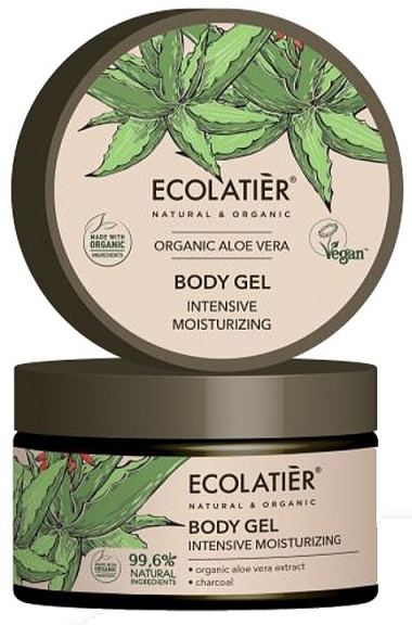 Ecolab Ecolatier Organic Farm GREEN &quot;ALOE VERA&quot; Гель для тела Интенсивный увлажняющий с Уголем 250 мл банка — Makeup market