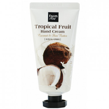 FarmStay Крем для рук с кокосом и маслом ши 50 мл Tropical fruit hand cream 50 мл — Makeup market