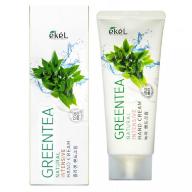 Ekel Крем для рук интенсивный с экстрактом зеленого чая Hand cream intensive green tea 100 мл — Makeup market