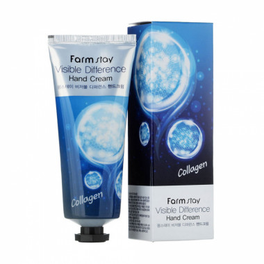 FarmStay Крем для рук с коллагеном Visible difference collagen hand cream 100 г — Makeup market