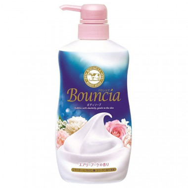 Cow Сливочное жидкое мыло Bouncia для рук и тела с ароматом роскошного букета дозатор 500 мл — Makeup market