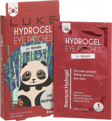 Hanwoong Luke Гидрогелевые патчи для кожи вокруг глаз Luke против морщин с коэнзимом Q10 5 пар шт — Makeup market