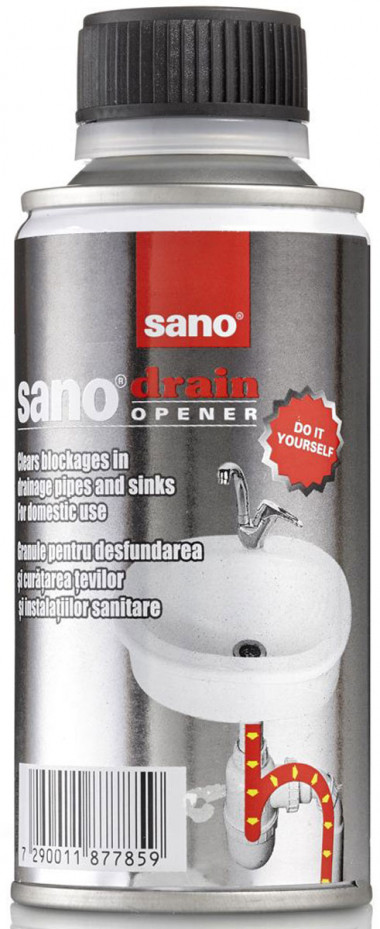 Sano Drain Средство для чистки труб и устранения засоров гранулы новая формула 200 гр — Makeup market