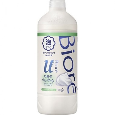 KAO Крем-пенка для душа с ароматом целебных трав запасной блок Biore u body wash pure savon 450 мл — Makeup market