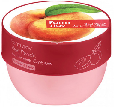 FarmStay Крем для лица и тела с экстрактом персика Real peach all-in-one cream 300 мл — Makeup market