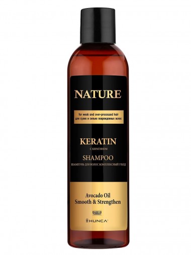 Hunca Nature Шампунь для волос комплексный уход с Кератином 350 мл — Makeup market