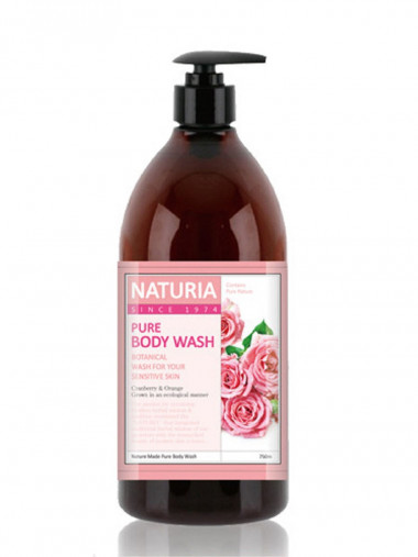 Naturia Гель для душа роза розмарин Pure body wash Rose &amp; Rosemary 750 мл — Makeup market