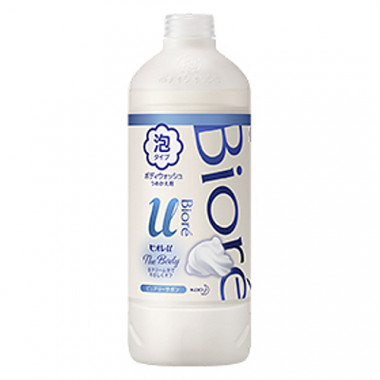 KAO Мыло-пенка для душа с освежающим ароматом запасной блок Biore u foaming body wash pure savon 450 мл — Makeup market