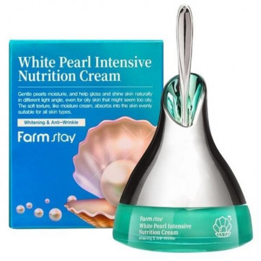 FarmStay Крем интенсивно питательный с экстрактом жемчуга White pearl intensive nutrition 50 г — Makeup market