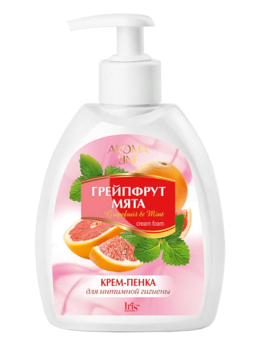 Iris Aroma Line Крем-пенка для интимной гигиены Грейпфрут и Мята 300 мл — Makeup market