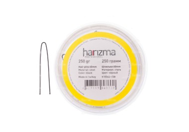 Harizma Шпильки 250гр. черные прямые 60мм. h10542-15B — Makeup market