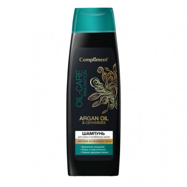 Compliment Argan Oil &amp; Ceramides Шампунь для сухих и ослабленных волос 400 мл — Makeup market