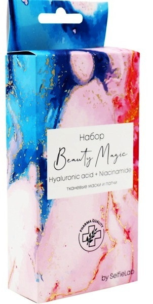 SELfieLAB Beauty magic Набор для лица Hyaluronic acid Niacinamide 4 единицы Маска для лица Патчи для глаз с гиалуроновой кислотой Маска для лица Патчи для глаз с ниацинамидом — Makeup market