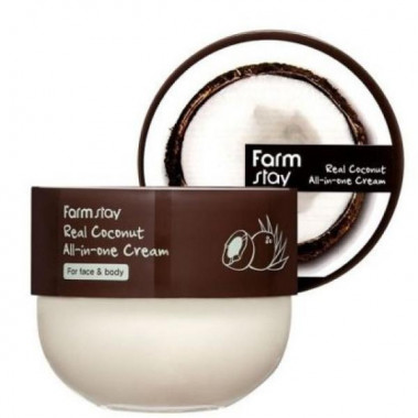 FarmStay Крем многофункциональный с кокосом Real coconut all-in-one cream 300 мл — Makeup market