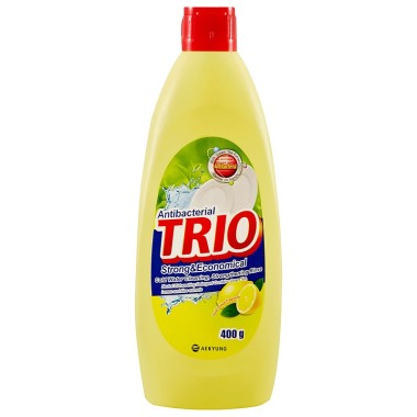 KeraSys Trio Средство для мытья посуды Антибактериальное Лимон 400 мл — Makeup market