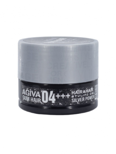 Agiva Hair Gum Silver Power 04+++ Гель для укладки волос серебряная банка 200 мл — Makeup market