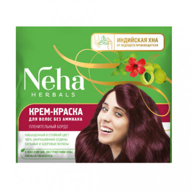 Himalaya Neha Herbals Краска-крем для волос без аммиака Индийская Хна Пленительный Бордо 15 мл 15 мл — Makeup market