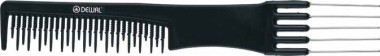 Dewal Расческа рабочая Эконом для начеса, металлическая вилка,черная 19 см — Makeup market