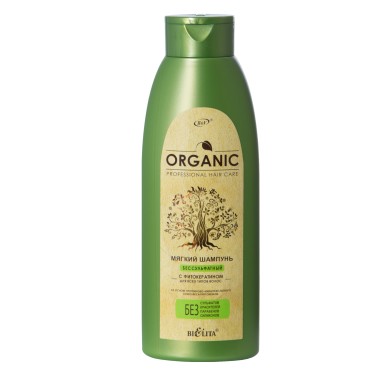 Белита Professional Organic Hair Care Шампунь мягкий бессульфатный c фитокератином для всех типов волос 500 мл — Makeup market