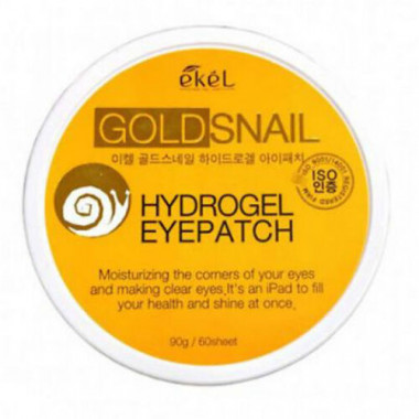 Ekel Патчи для глаз с экстрактом улиточного муцина и золотом Eye patch gold snail 60 шт — Makeup market